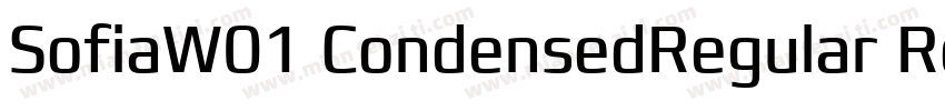 SofiaW01 CondensedRegular Regular字体转换
